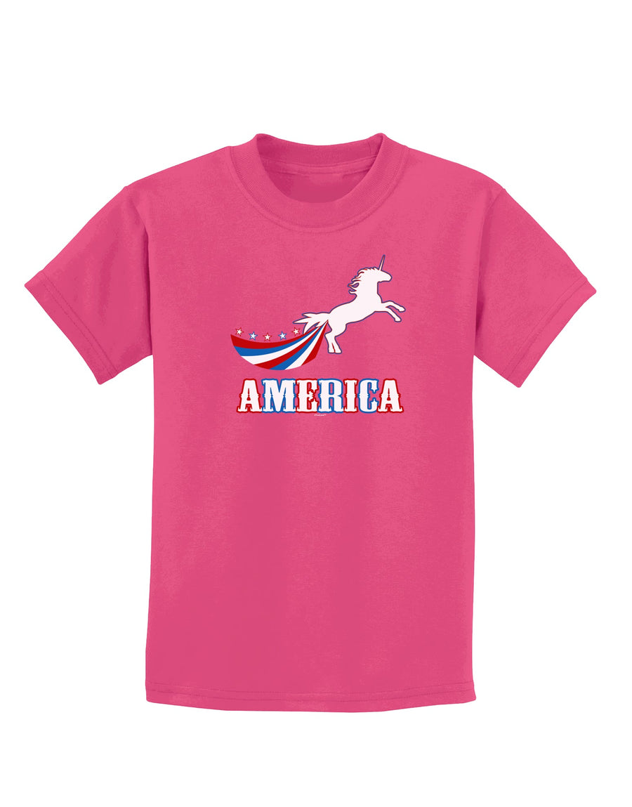America Unicorn Childrens Dark T-Shirt-Childrens T-Shirt-TooLoud-Black-X-Small-Davson Sales