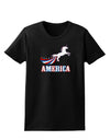 America Unicorn Womens Dark T-Shirt-TooLoud-Black-X-Small-Davson Sales