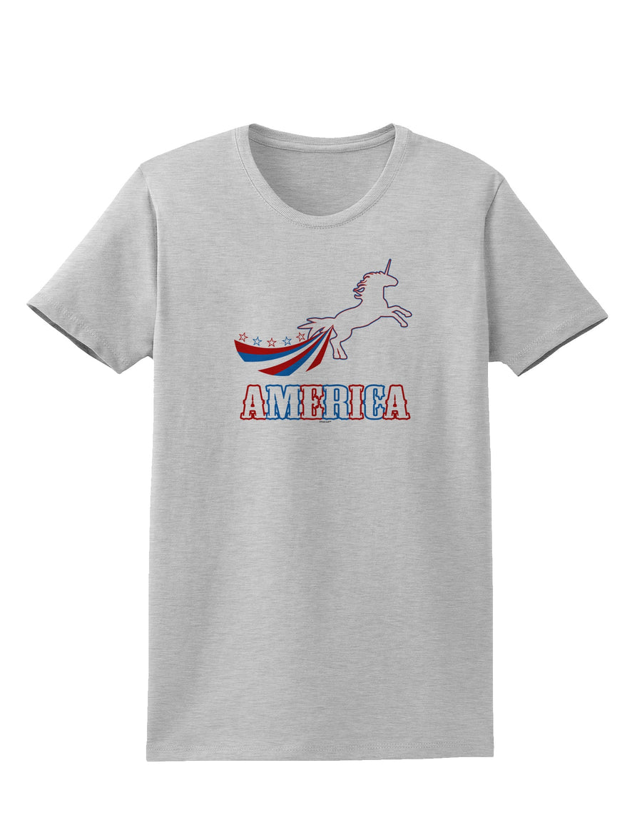 America Unicorn Womens T-Shirt-Womens T-Shirt-TooLoud-White-X-Small-Davson Sales