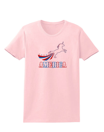 America Unicorn Womens T-Shirt-Womens T-Shirt-TooLoud-PalePink-X-Small-Davson Sales