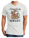 America is Strong We will Overcome This Adult V-Neck T-shirt-Mens T-Shirt-TooLoud-White-Small-Davson Sales