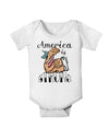America is Strong We will Overcome This Baby Romper Bodysuit-Baby Romper-TooLoud-White-06-Months-Davson Sales