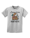 America is Strong We will Overcome This Childrens T-Shirt-Childrens T-Shirt-TooLoud-AshGray-X-Small-Davson Sales
