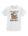 America is Strong We will Overcome This Childrens T-Shirt-Childrens T-Shirt-TooLoud-White-X-Small-Davson Sales