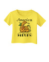 America is Strong We will Overcome This Infant T-Shirt-Infant T-Shirt-TooLoud-Yellow-06-Months-Davson Sales