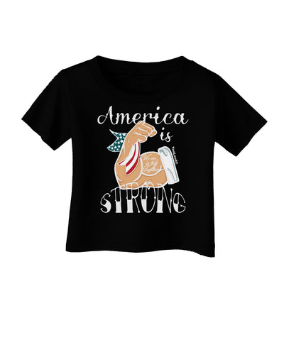 America is Strong We will Overcome This Infant T-Shirt-Infant T-Shirt-TooLoud-Black-06-Months-Davson Sales