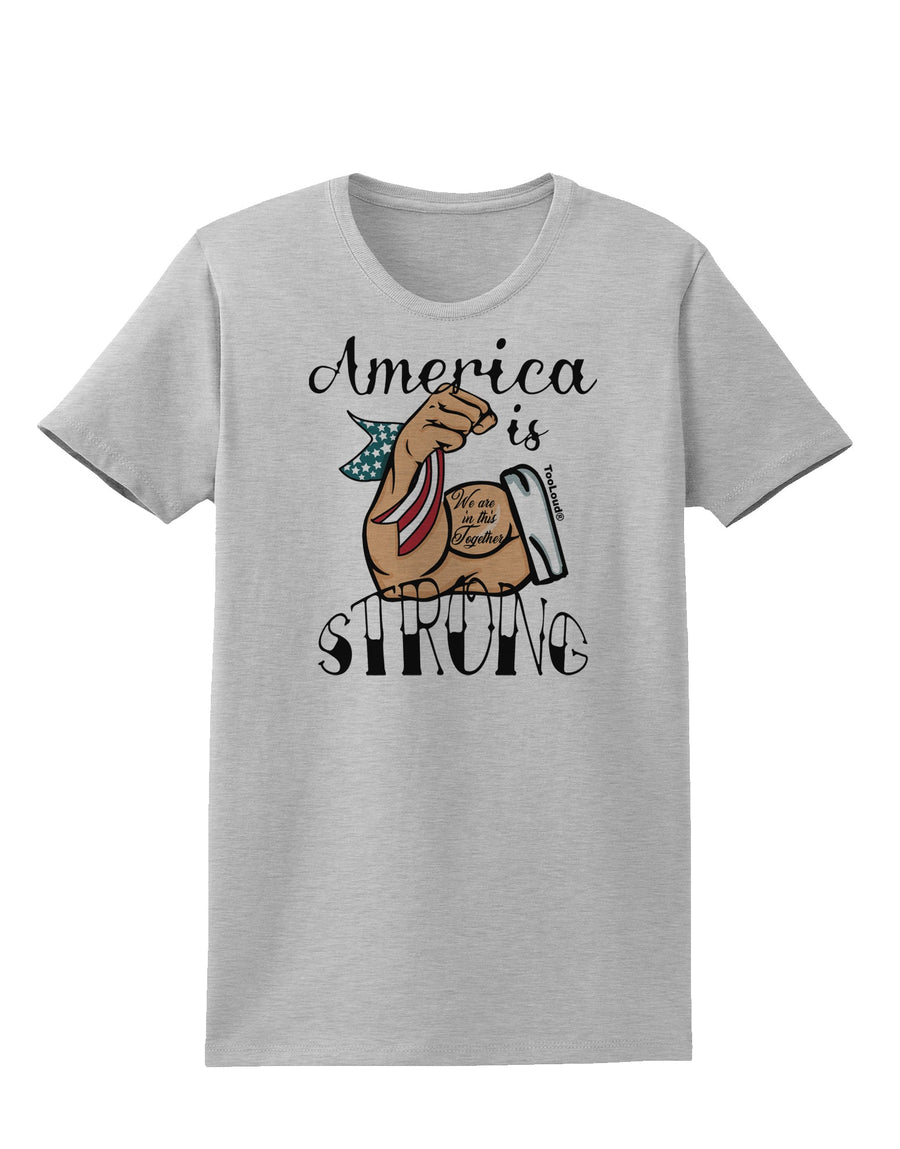 America is Strong We will Overcome This Womens T-Shirt-Womens T-Shirt-TooLoud-White-X-Small-Davson Sales