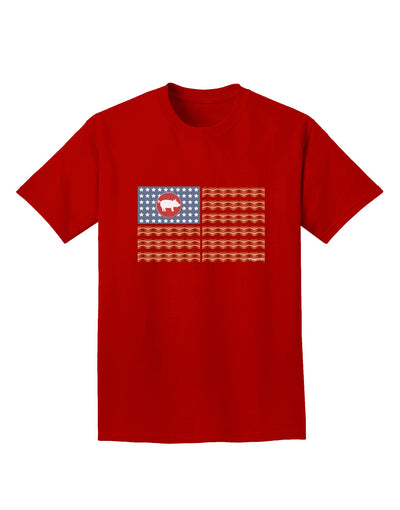 American Bacon Flag Adult Dark T-Shirt-Mens T-Shirt-TooLoud-Red-Small-Davson Sales