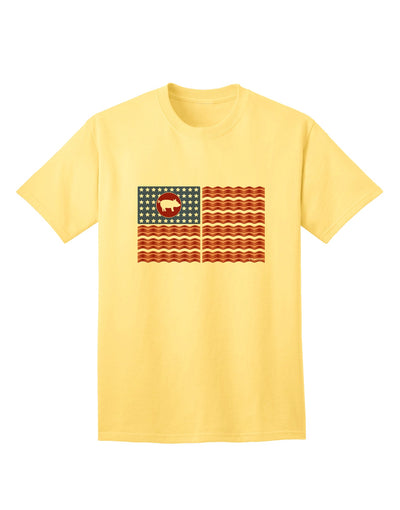 American Bacon Flag Adult T-Shirt-Mens T-Shirt-TooLoud-Yellow-Small-Davson Sales