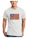 American Bacon Flag Adult V-Neck T-shirt-Mens V-Neck T-Shirt-TooLoud-White-Small-Davson Sales