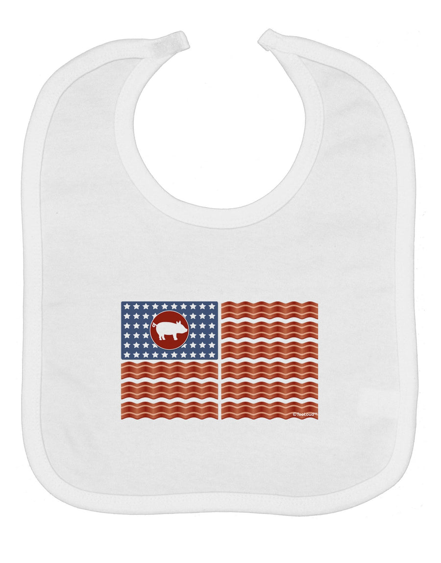 American Bacon Flag Baby Bib