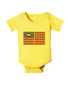 American Bacon Flag Baby Romper Bodysuit-Baby Romper-TooLoud-Yellow-06-Months-Davson Sales