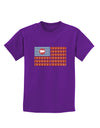 American Bacon Flag Childrens Dark T-Shirt-Childrens T-Shirt-TooLoud-Purple-X-Small-Davson Sales