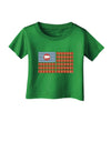 American Bacon Flag Infant T-Shirt Dark-Infant T-Shirt-TooLoud-Clover-Green-06-Months-Davson Sales