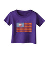 American Bacon Flag Infant T-Shirt Dark-Infant T-Shirt-TooLoud-Purple-06-Months-Davson Sales