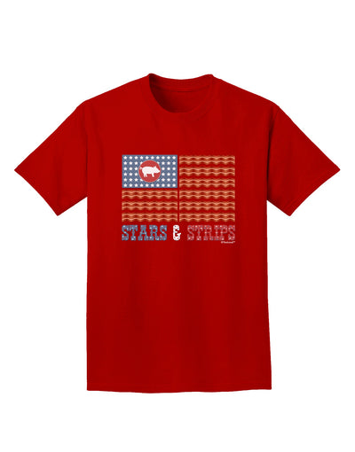 American Bacon Flag - Stars and Strips Adult Dark T-Shirt-Mens T-Shirt-TooLoud-Red-Small-Davson Sales