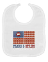 American Bacon Flag - Stars and Strips Baby Bib