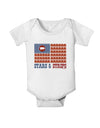 American Bacon Flag - Stars and Strips Baby Romper Bodysuit-Baby Romper-TooLoud-White-06-Months-Davson Sales