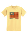 American Bacon Flag - Stars and Strips Childrens T-Shirt-Childrens T-Shirt-TooLoud-Daffodil-Yellow-X-Small-Davson Sales