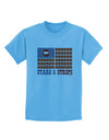 American Bacon Flag - Stars and Strips Childrens T-Shirt-Childrens T-Shirt-TooLoud-Aquatic-Blue-X-Small-Davson Sales
