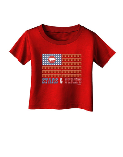 American Bacon Flag - Stars and Strips Infant T-Shirt Dark-Infant T-Shirt-TooLoud-Red-06-Months-Davson Sales