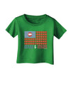 American Bacon Flag - Stars and Strips Infant T-Shirt Dark-Infant T-Shirt-TooLoud-Clover-Green-06-Months-Davson Sales