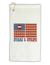 American Bacon Flag - Stars and Strips Micro Terry Gromet Golf Towel 16 x 25 inch-Golf Towel-TooLoud-White-Davson Sales