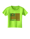 American Bacon Flag - Stars and Strips Toddler T-Shirt-Toddler T-Shirt-TooLoud-Lime-Green-2T-Davson Sales