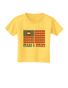 American Bacon Flag - Stars and Strips Toddler T-Shirt-Toddler T-Shirt-TooLoud-Yellow-2T-Davson Sales