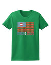 American Bacon Flag - Stars and Strips Womens Dark T-Shirt-TooLoud-Kelly-Green-X-Small-Davson Sales