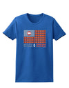 American Bacon Flag - Stars and Strips Womens Dark T-Shirt-TooLoud-Royal-Blue-X-Small-Davson Sales