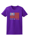 American Bacon Flag - Stars and Strips Womens Dark T-Shirt-TooLoud-Purple-X-Small-Davson Sales