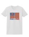 American Bacon Flag - Stars and Strips Womens T-Shirt-Womens T-Shirt-TooLoud-White-X-Small-Davson Sales