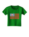 American Bacon Flag Toddler T-Shirt Dark-Toddler T-Shirt-TooLoud-Clover-Green-2T-Davson Sales