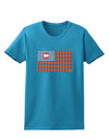 American Bacon Flag Womens Dark T-Shirt-TooLoud-Turquoise-X-Small-Davson Sales