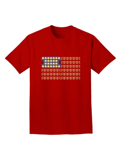 American Breakfast Flag - Bacon and Eggs Adult Dark T-Shirt-Mens T-Shirt-TooLoud-Red-Small-Davson Sales