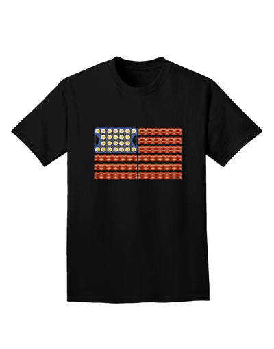 American Breakfast Flag - Bacon and Eggs Adult Dark T-Shirt-Mens T-Shirt-TooLoud-Black-Small-Davson Sales