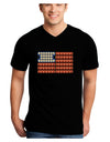 American Breakfast Flag - Bacon and Eggs Adult Dark V-Neck T-Shirt-TooLoud-Black-Small-Davson Sales