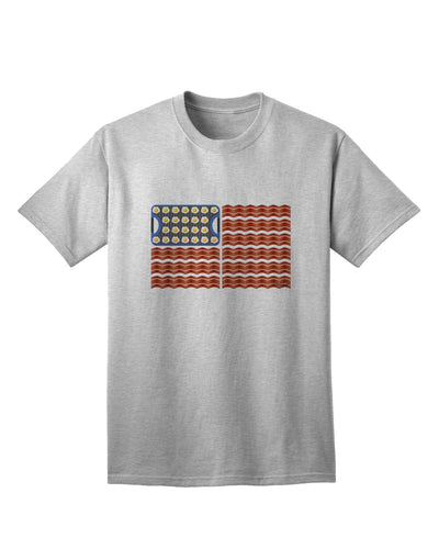 American Breakfast Flag - Bacon and Eggs Adult T-Shirt-Mens T-Shirt-TooLoud-AshGray-Small-Davson Sales