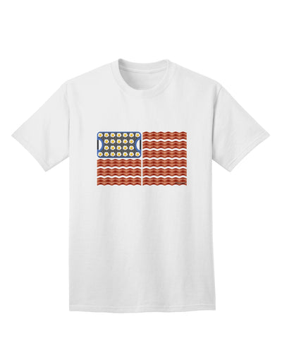 American Breakfast Flag - Bacon and Eggs Adult T-Shirt-Mens T-Shirt-TooLoud-White-Small-Davson Sales