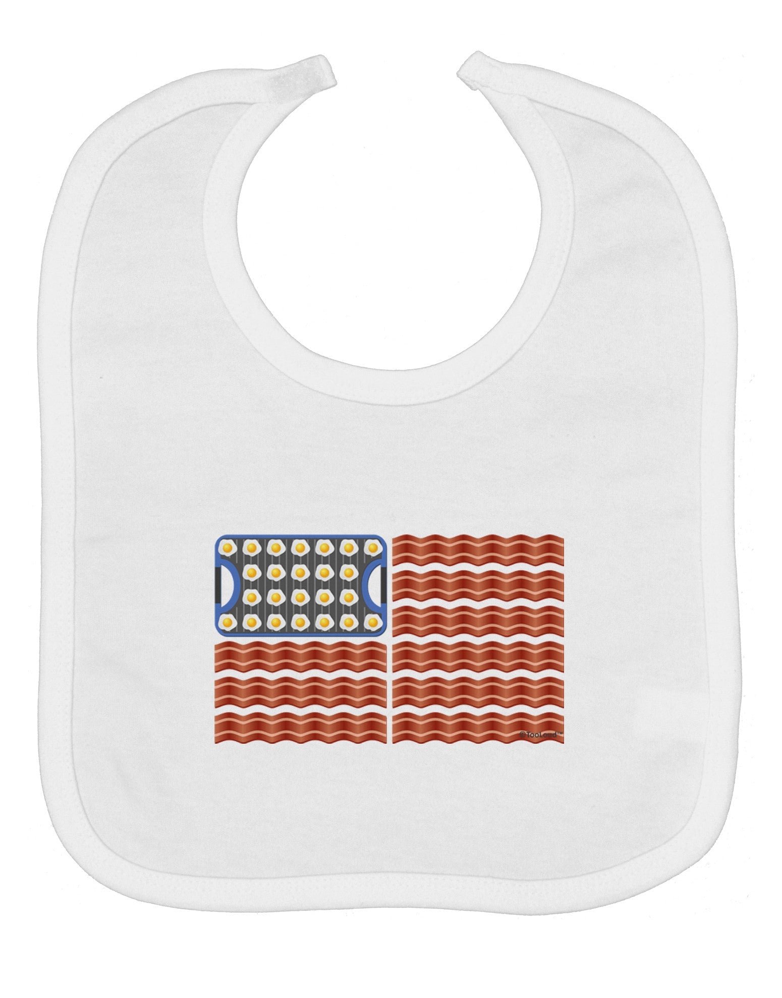 American Breakfast Flag - Bacon and Eggs Baby Bib
