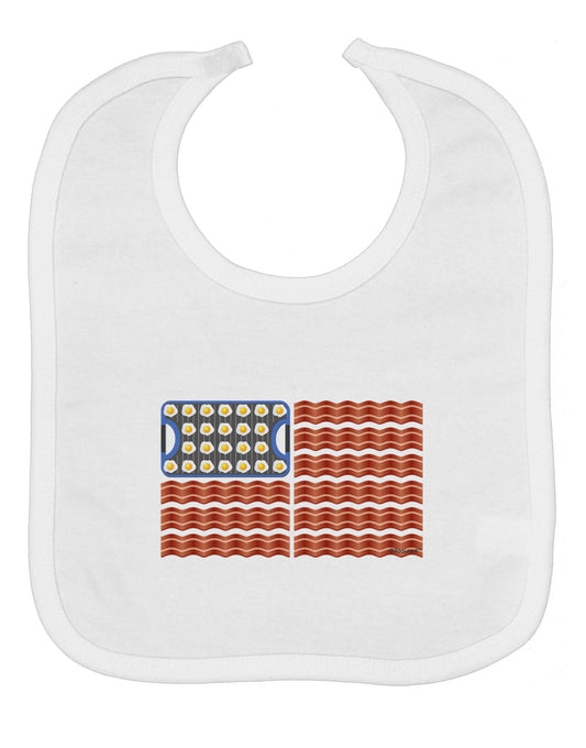 American Breakfast Flag - Bacon and Eggs Baby Bib