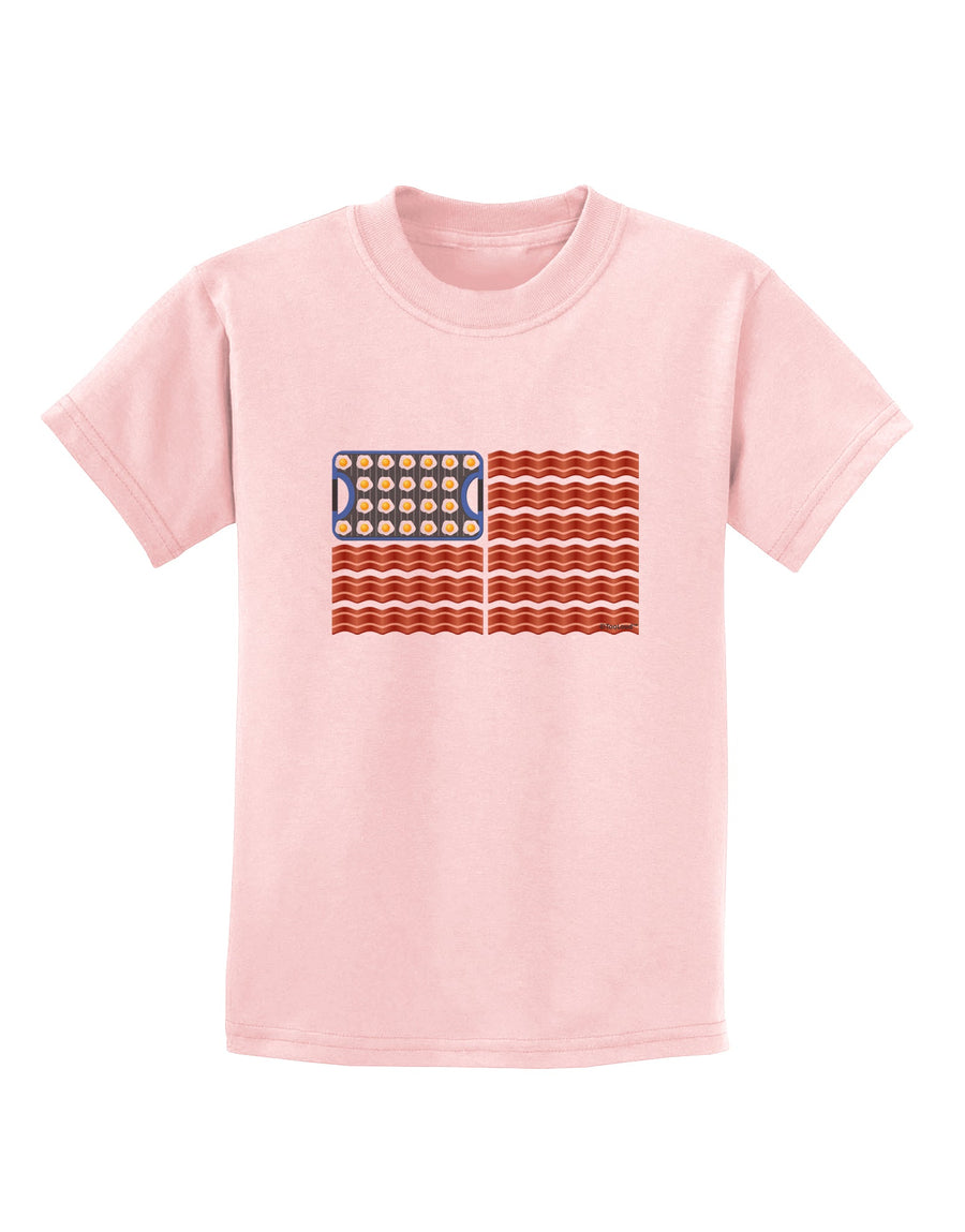 American Breakfast Flag - Bacon and Eggs Childrens T-Shirt-Childrens T-Shirt-TooLoud-White-X-Small-Davson Sales