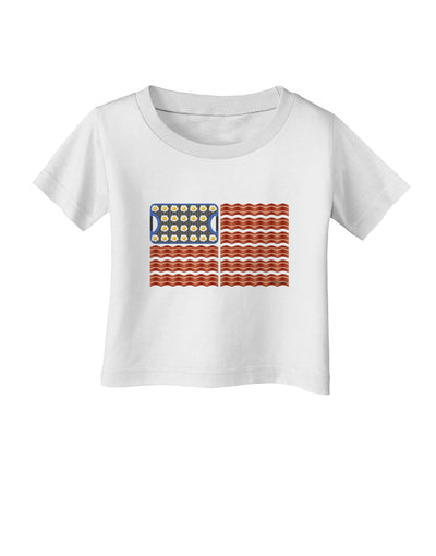 American Breakfast Flag - Bacon and Eggs Infant T-Shirt-Infant T-Shirt-TooLoud-White-06-Months-Davson Sales