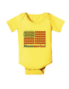 American Breakfast Flag - Bacon and Eggs - Mmmmerica Baby Romper Bodysuit-Baby Romper-TooLoud-Yellow-06-Months-Davson Sales