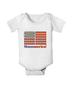 American Breakfast Flag - Bacon and Eggs - Mmmmerica Baby Romper Bodysuit-Baby Romper-TooLoud-White-06-Months-Davson Sales