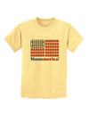 American Breakfast Flag - Bacon and Eggs - Mmmmerica Childrens T-Shirt-Childrens T-Shirt-TooLoud-Daffodil-Yellow-X-Small-Davson Sales