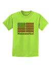 American Breakfast Flag - Bacon and Eggs - Mmmmerica Childrens T-Shirt-Childrens T-Shirt-TooLoud-Lime-Green-X-Small-Davson Sales