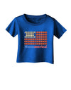 American Breakfast Flag - Bacon and Eggs - Mmmmerica Infant T-Shirt Dark-Infant T-Shirt-TooLoud-Royal-Blue-06-Months-Davson Sales