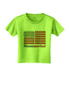 American Breakfast Flag - Bacon and Eggs - Mmmmerica Toddler T-Shirt-Toddler T-Shirt-TooLoud-Lime-Green-2T-Davson Sales